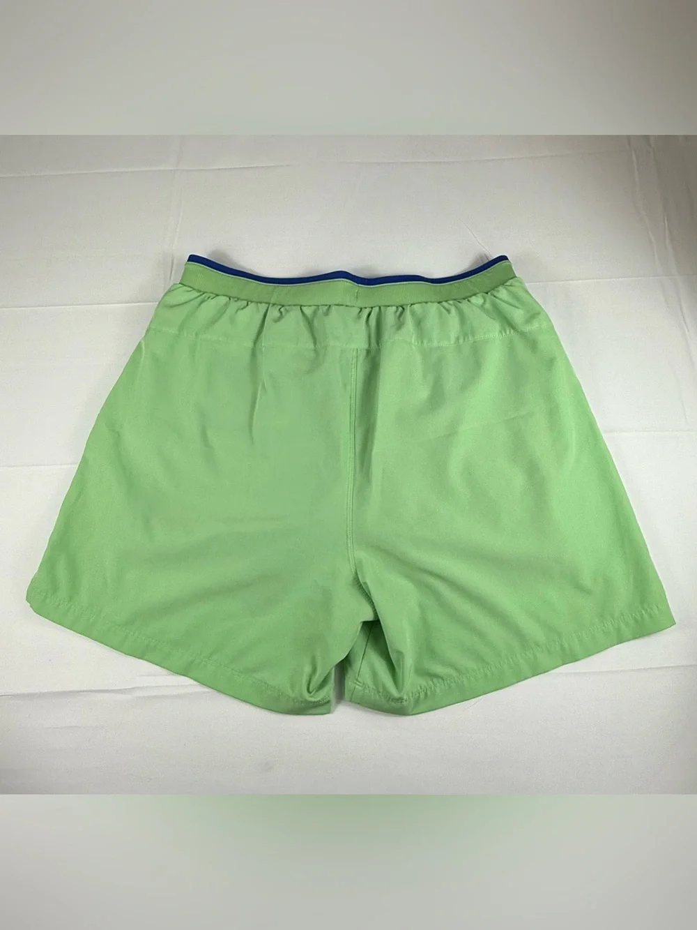 Fabletics Bright Blue Shorts with Lime Drawstring